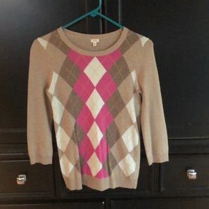 Jcrew argyle sweater size extra small